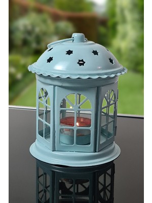 PremiumPort Şamdan Mumluk, Metal, Tealight Mum Feneri, 13CM, Dekoratif Aydınlatma