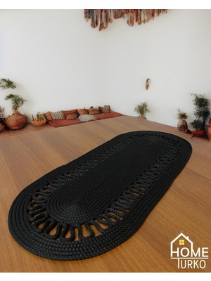 PremiumPort Jüt ve Hasır Dekoratif Masa Örtüsü 30X70CM, Amerikan Servis, Sehpa Örtüsü