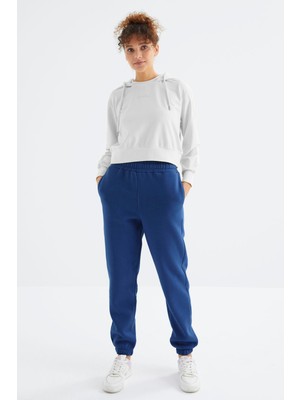 Tommy Life Parlament Yüksek Bel Şardonlu 3 İplik Pamuklu Basic Kadın Eşofman Alt - 94624