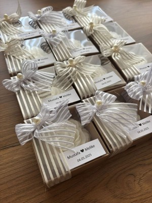 PremiumPort Beyaz Şakayık Mum, 10'lu Set, Söz, Nişan, Kına, Düğün, Mevlüt, Sünnet, Nikah Hediyesi