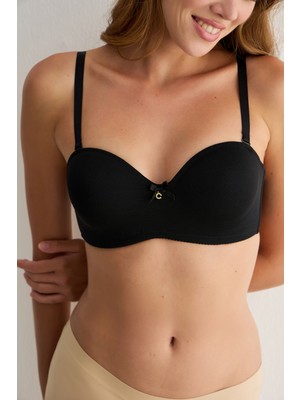 Toparlayıcı Balenli Dolgusuz Straplez Sütyen 2214