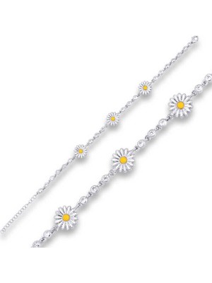 Özcömert Silver Gümüş Papatya Bayan Bileklik