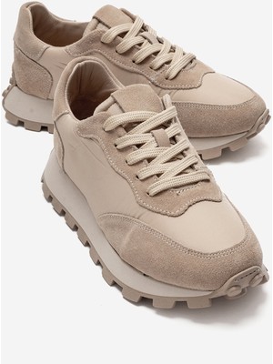 Luvi Amanda Bej Hakiki Deri Kadın Spor Ayakkabı