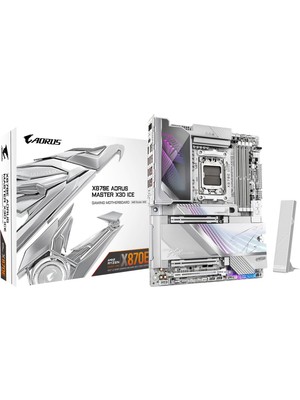 Gigabyte X870E Aorus Master X3D Ice Wıfı-7 Am5 Ddr5 9000MHZ (Oc) Atx Gaming (Oyuncu) Anakart