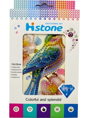 Elegantshop 5d Yapışan Boncuk Goblen Mozaik Tablo Pano 10*15 cm Kuş