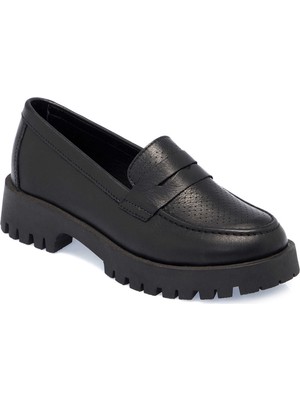 Tergan Siyah Hakiki Deri Kadın Makosen - K25I1AY67819-A23