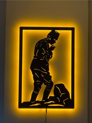 PremiumPort Ledli Atatürk Portresi, Kocatepe Tablo, Dekoratif Aydınlatmalı Tablo