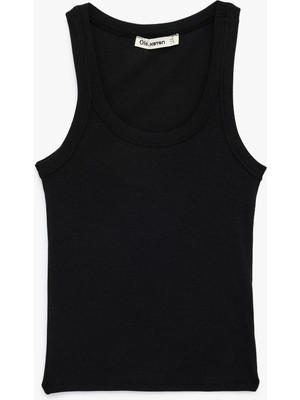 Koton Kaşkorse U Yaka Kolsuz Slim Fit Atlet