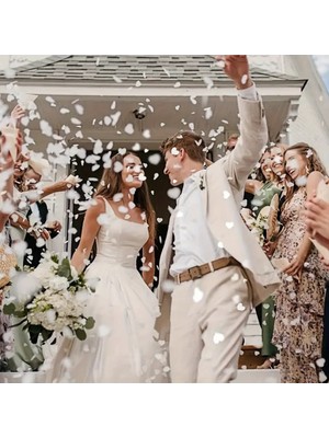 Teknotrust Yapay Gül Konfeti, Gelin Konfeti, Gül Yaprağı, Kumaş, 500'LÜ Paket