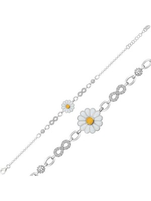 Özcömert Silver Gümüş Papatya Bayan Bileklik