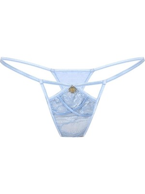 Feu De Elu Pastivelle Açık Mavi Dantelli Dekolteli String