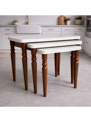 KS Çift Renk 3'lü Ece Model Sehpa Takımı