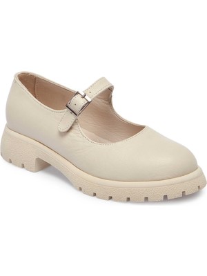 Tergan Bej Hakiki Deri Kadın Babet - K25I1AY67825-A25