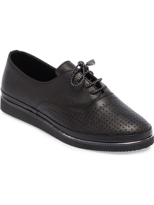 Tergan Siyah Hakiki Deri Kadın Sneaker - K25I1AY67770-A23