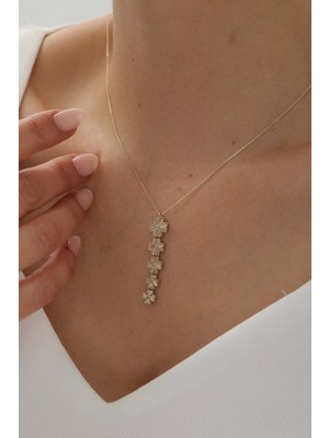 Yavuz Kuyumculuk 14 Ayar Altın Yonca Kolye Beşli