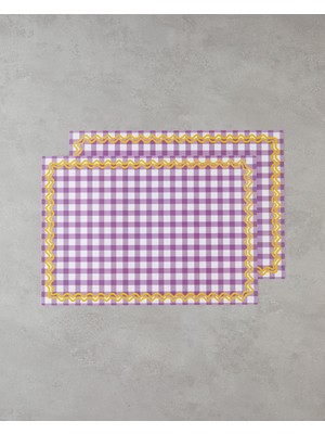 PremiumPort Mor Rengi 2'li Amerikan Servis, 29X42 Cm, Şık ve Kullanışlı Tasarım