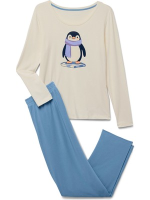 Tchibo Kadın Pijama, Basic Penguen