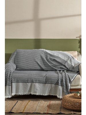 Cocona Trio Natural Keten Koltuk Örtüsü | Koltuk Şalı