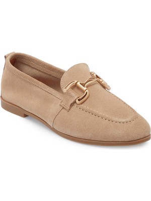 Tergan  Bej Hakiki Süet Deri Kadın Casual Ayakkabı - K25I1AY67849-C9W