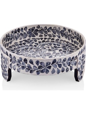 PremiumPort Şeffaf Sedef Ayaklı Dekor 30X12 Cm, Şıklık ve Zarafet Sunar