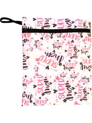 Hype Store 43X46CM, Super Mom, Su Geçirmez Islak Mayo Çantası, Torbası