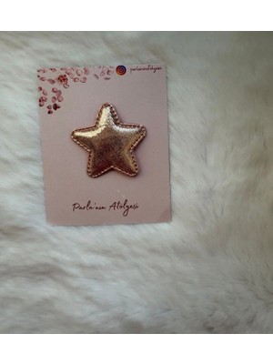 Parla'nın Atölyesi 0-3 Yaş Az Saçlı ve Saçsız Bebek Tokası Sarı Yıldız