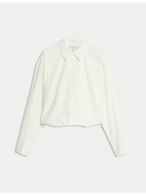 Marks & Spencer Pamuklu Uzun Kollu Detaylı Gömlek