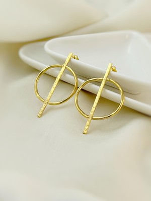 22 Ayar Altın Kaplama Vintage Küpe-Hipoalerjenik ve El Yapımı