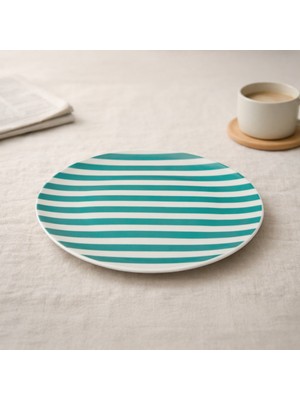 Evidea Kitchen Be Happy Servis Tabağı - Yeşil - 25 cm