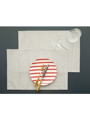 PremiumPort Knit Ground 2'li Amerikan Servis 30X45 Cm, Şık Lacivert Tasarım