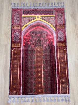 Prayer Rug Seccade Dokuma Taban Örgü Püsküleri ve Ipek Kadar Yumuşak Yüzeyiyle Bambu Seccade Namazlık 80X125 cm
