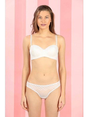 Pemilo Kadın 460645 Desteksiz Straplez Sütyen Külot Takım