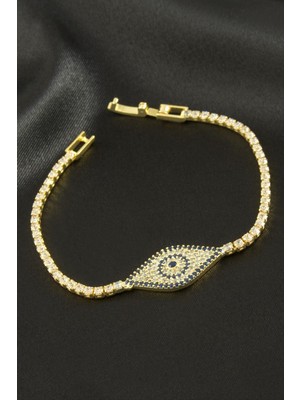 SiHako Göz Zirkon Taşlı Çocuk Bileklik 16 cm