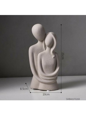 PremiumPort Sarılan Sevgili Temalı Dekoratif Biblo, Romantik Hediye, Şık Aksesuar