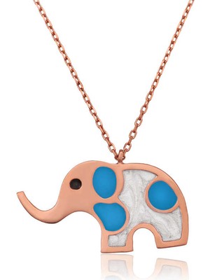 Katre46 925 Ayar Gümüş Fil Bayan Gümüş Kolye