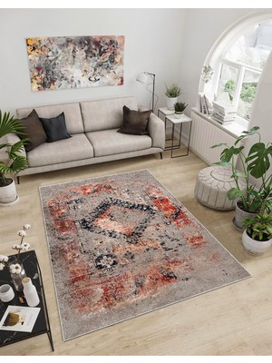 Dijidekor Shine M(173) Kırmızı Saçaksız Mutfak Koridor Yolluk Salon Yatak Odası Halısı