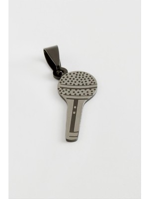 SiHako Mikrofon Çelik Kolye Ucu 2,5 cm