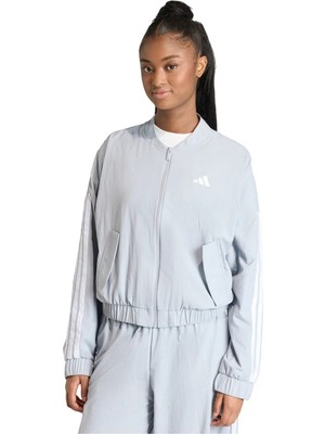 Adidas Sportswear KC5232 Essentials 3-Stripes Lifestyle Dokuma Bomber Ceket