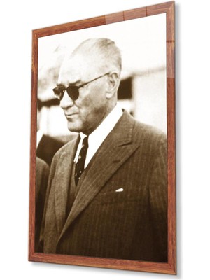 idealizbiz Atatürk Cam Tablo 4mm Dayanıklı Temperli Cam, Atatürk Glass Wall Art
