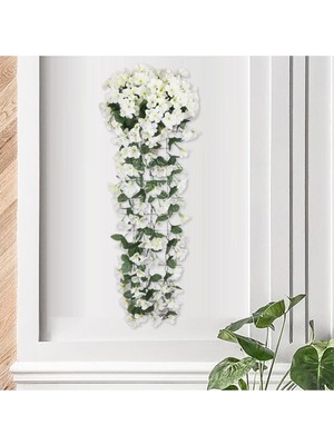 PremiumPort Sarkan Menekşe Balkon Süsü, 70 Cm, Beyaz, Doğal ve Şık Dekorasyon Ürünü