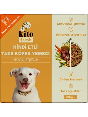 Hype Store Fresh Hindi Etli Taze Köpek Yemeği, 250GR