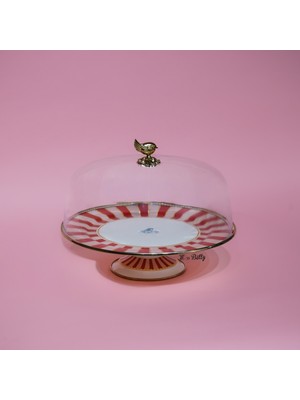 Miss Betty Bellisima Emaye 30 cm Ayaklı Kek Fanusu