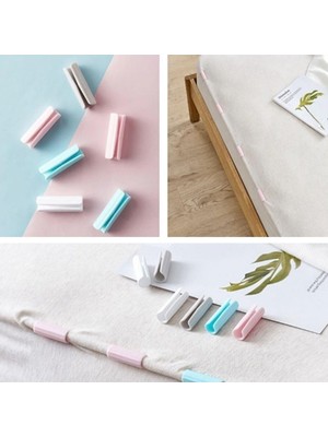 Hype Store 5dm-12 Adet Çok Amaçlı Çarşaf Tutucu, Sabitleyici,kaydırmaz Nevresim Örtü Düzenleyici Klipsler