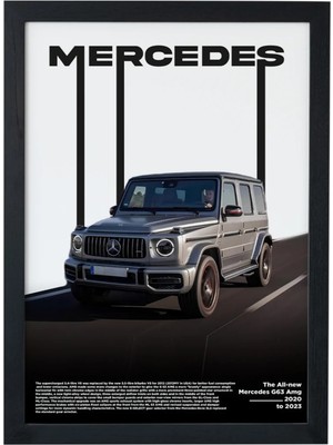 PremiumPort Şık Siyah Çerçeveli Mercedes Benz G63 Amg Tablo Poster