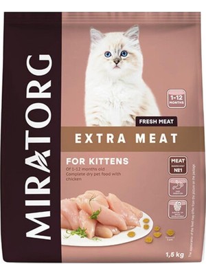 Hype Store Miratorg Extra Meat Kitten Tavuk Etli Yavru Kedi Maması 1,5 kg