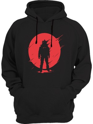 Widi Baskılı Siyah Sweatshirt