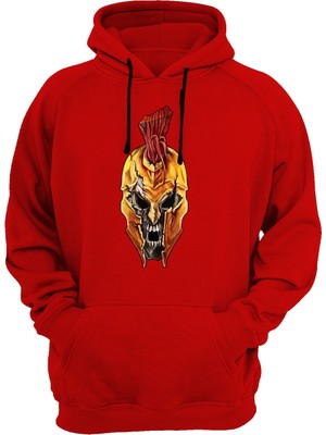 Widi Sparta Baskılı Kırmızı Sweatshirt