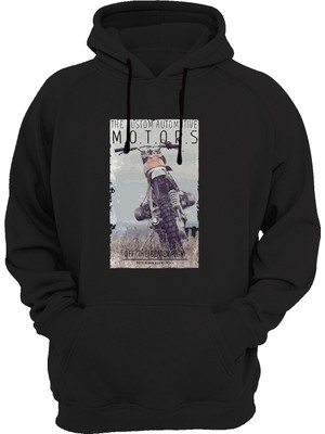 Widi Motors Baskılı Siyah Sweatshirt
