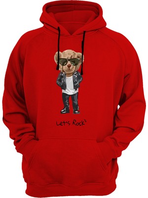 Widi Ayıcık Baskılı Kırmızı Sweatshirt