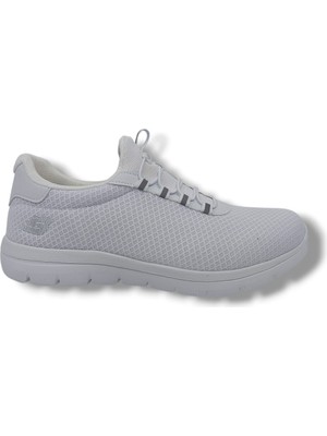 Zerhan Bewıld 434 Erkek Beyaz Çorap Model File Hafif Taban Büyük Numara Loafer Spor Ayakkabı 45 46 47 48